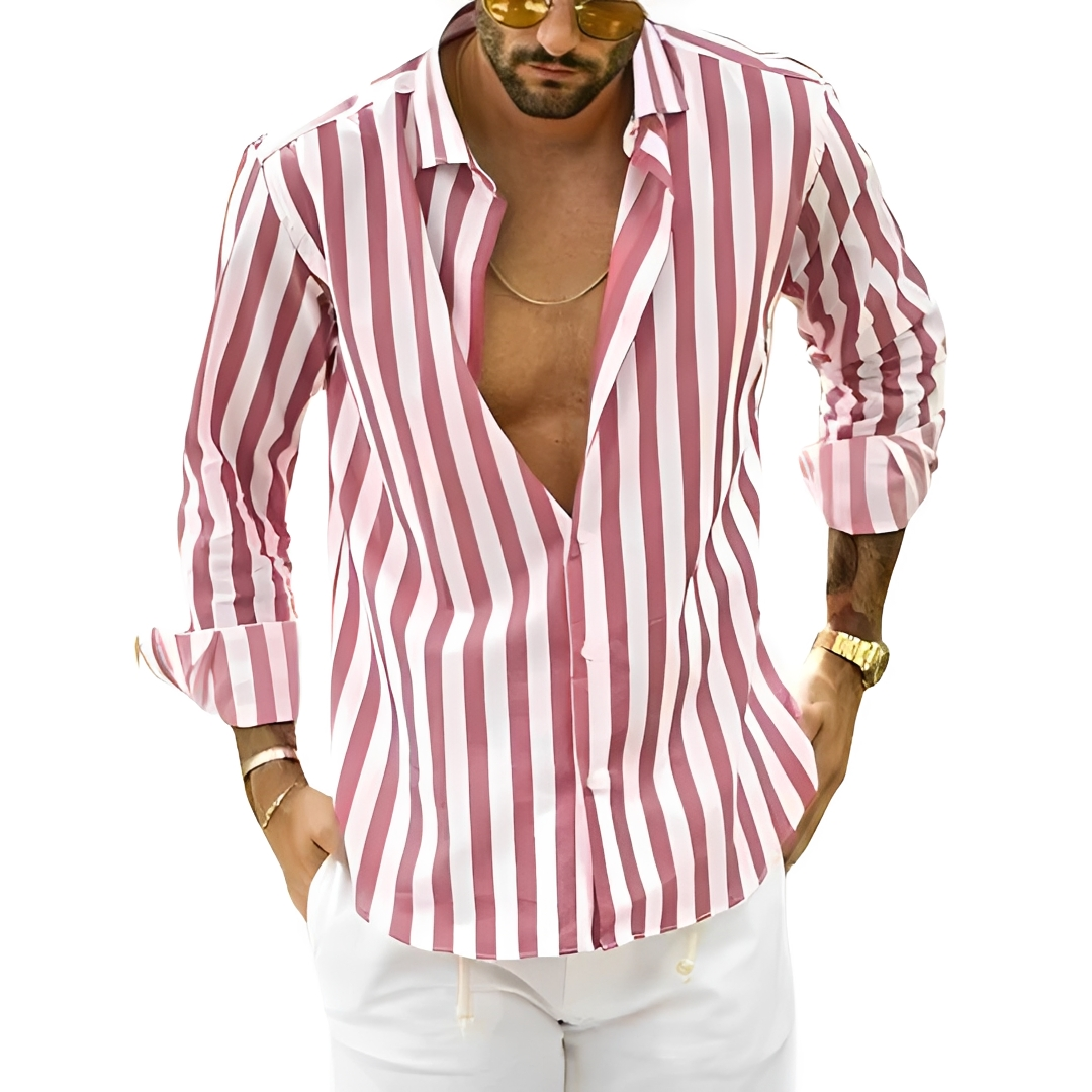 Roldan - Chemise d'été à rayures pour homme