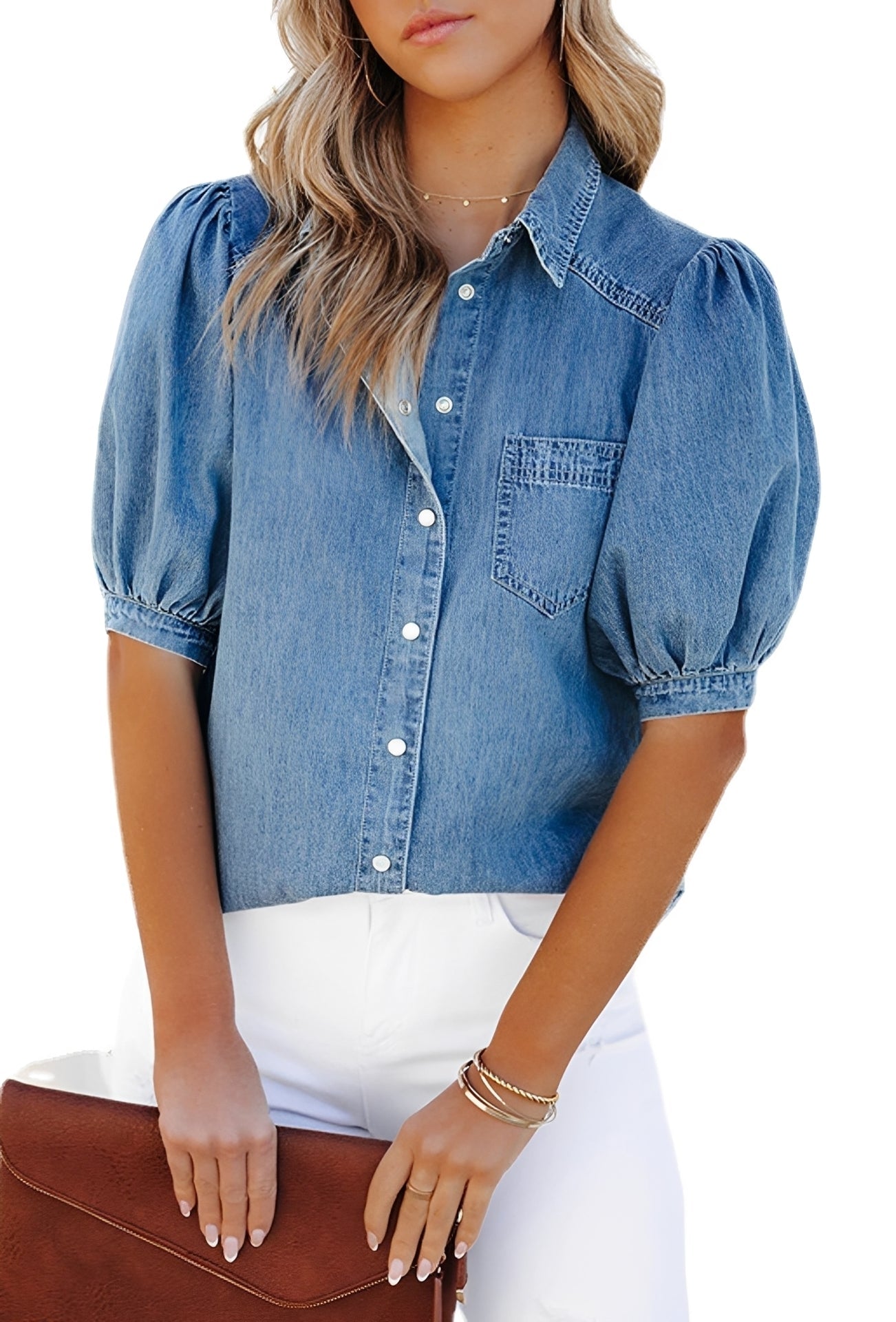 Mila - Chemise Jean Sophistiquée