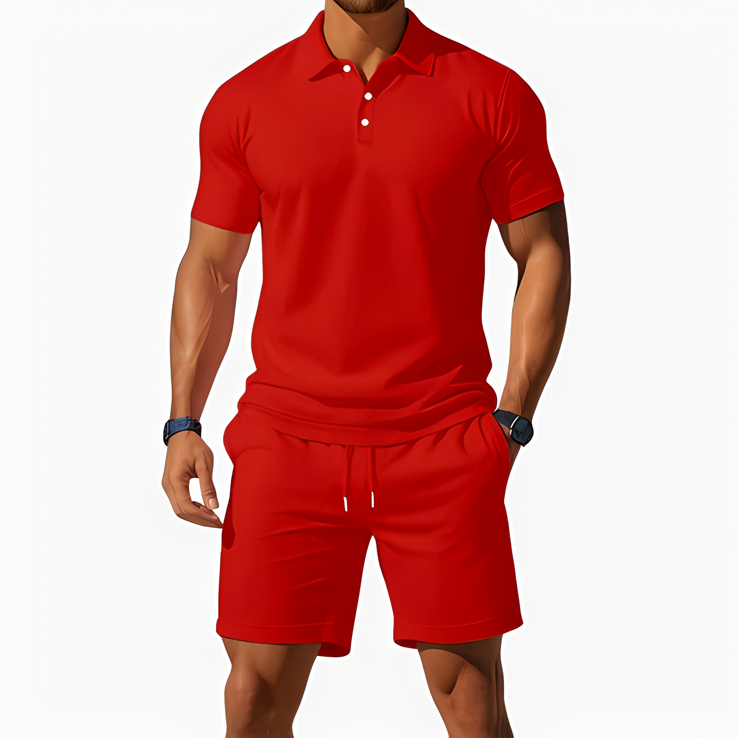 Aldrin - Set polo et short homme à la mode
