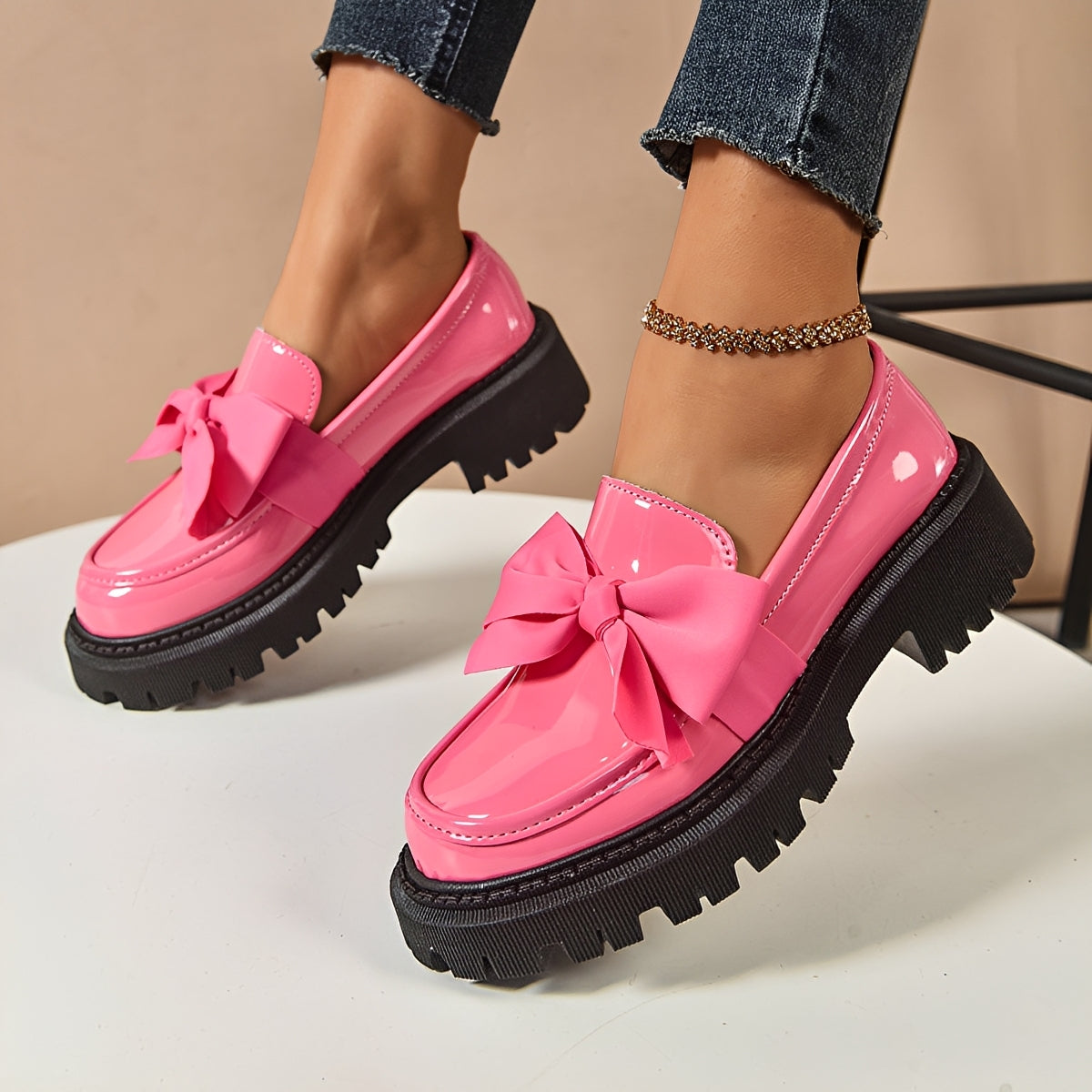 Yasir - Mocassins chics avec noeud papillon