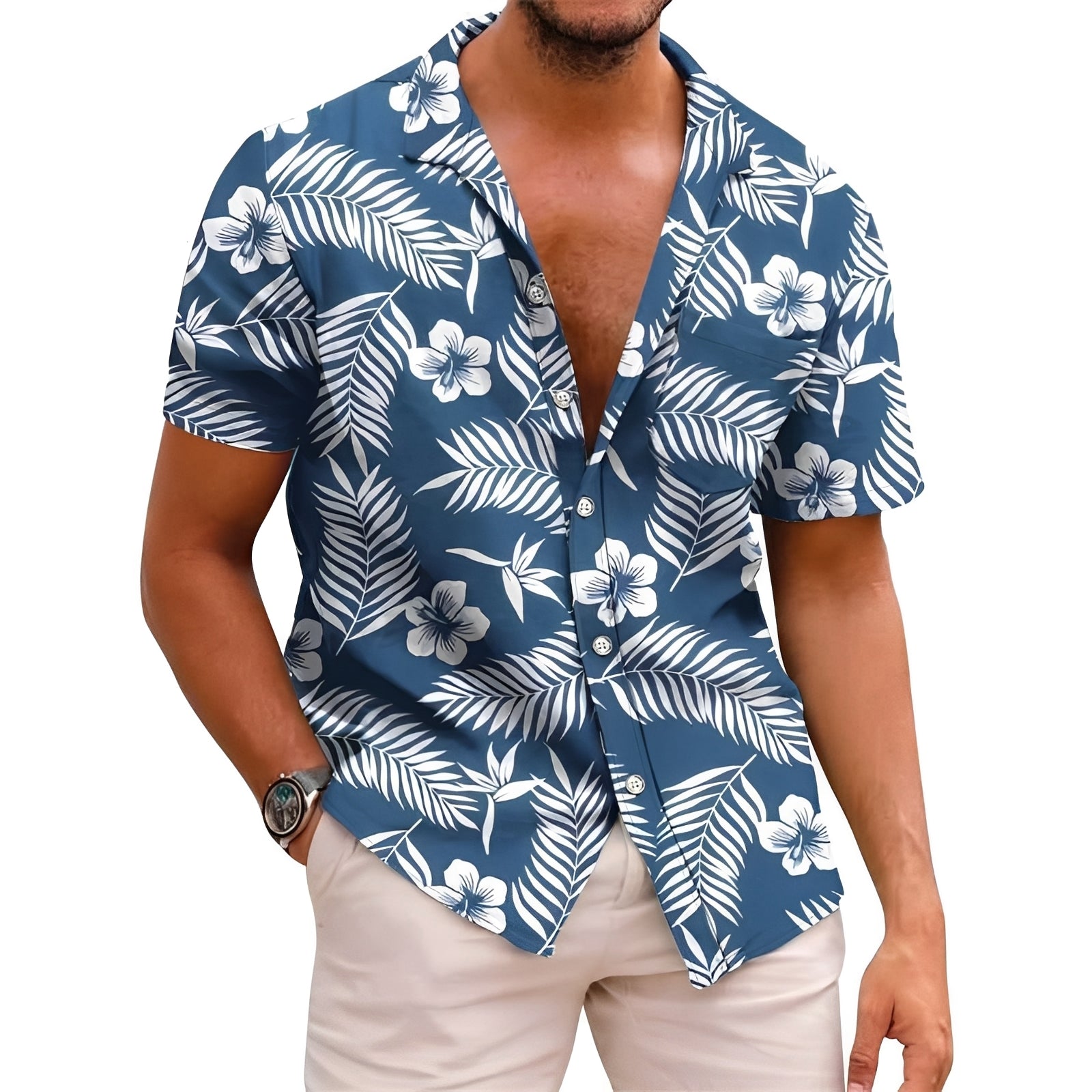 Harry - Chemise homme avec un motif tropical raffiné