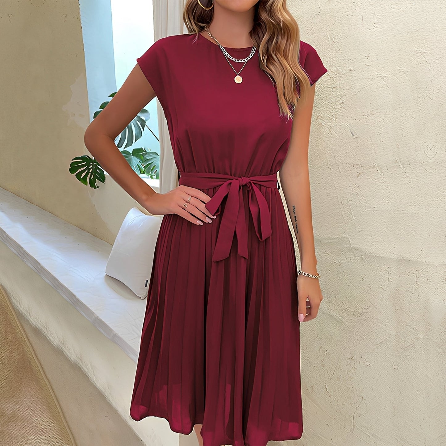 Aimee - Robe à plis sophistiquée