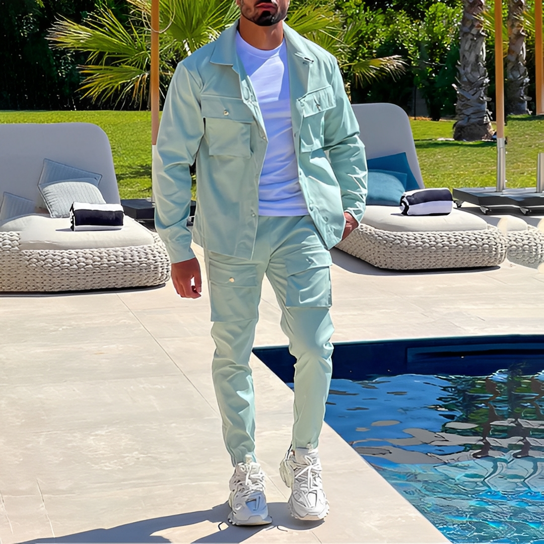 Arjay - Ensemble cargo homme moderne en deux pièces