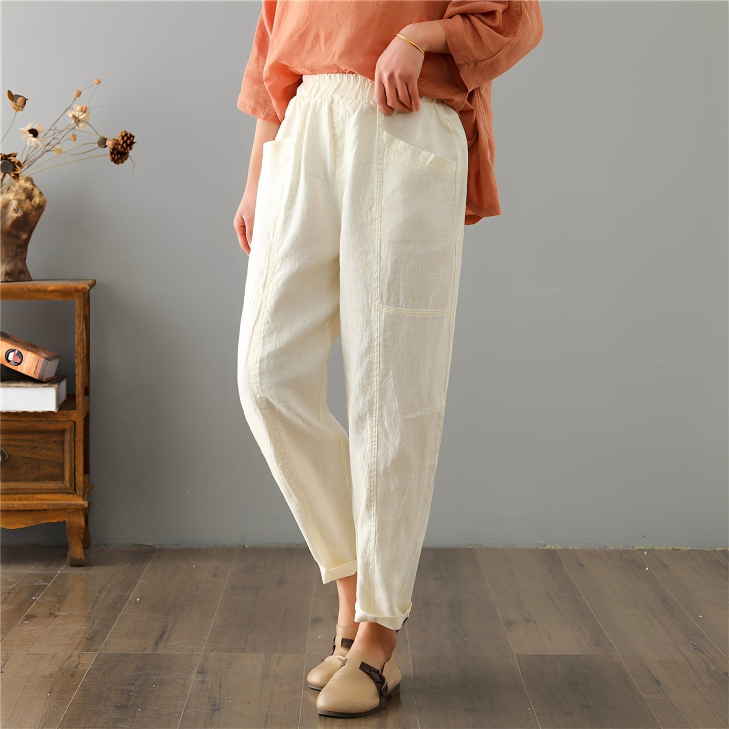 Gretchen - Pantalon large avec poches pour femmes
