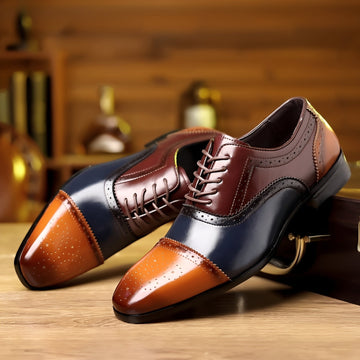 Ronan - Chaussures rétro pour hommes avec bouts pointus