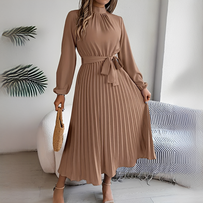 Jessy - Robe à plis à manches longues pour femme