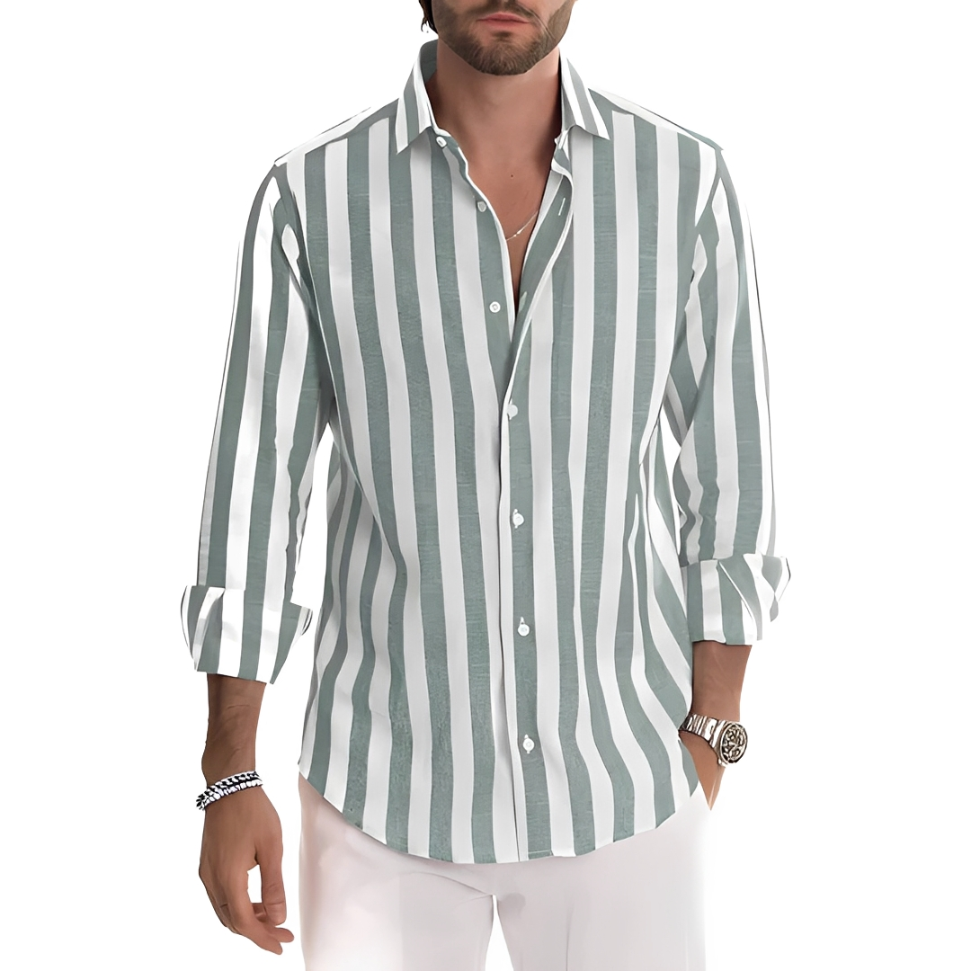 Roldan - Chemise d'été à rayures pour homme