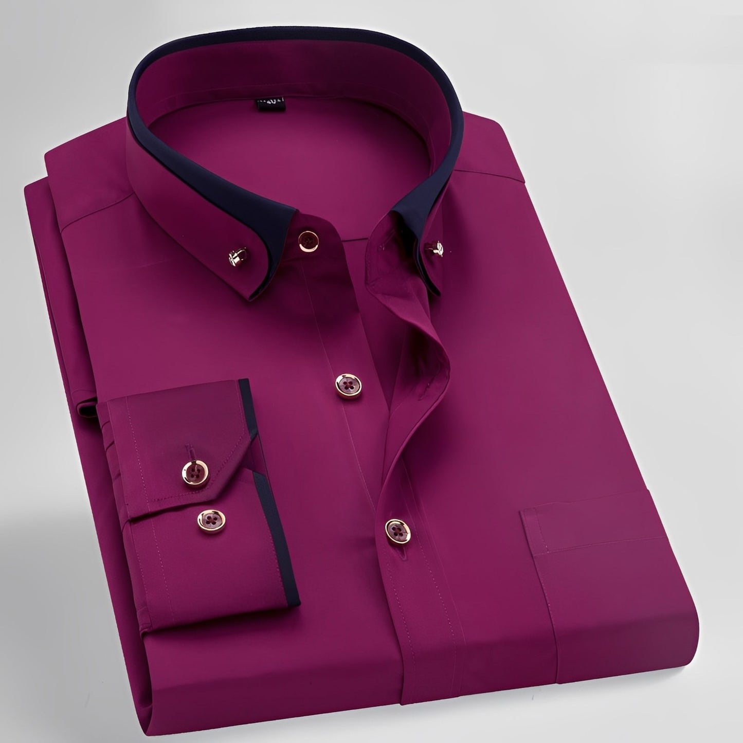 Glindel - Chemise homme classique à manches longues