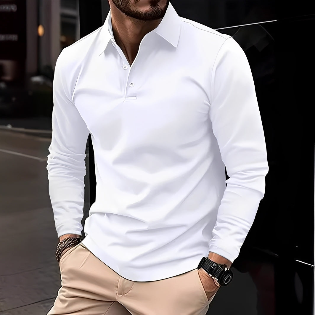 Conner – Polo homme à manches longues – Agréable et détendu