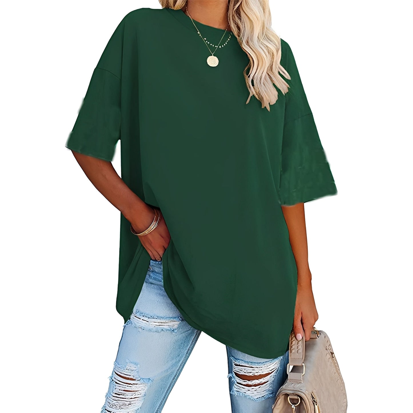 Alice - T-shirt ample avec épaules tombantes