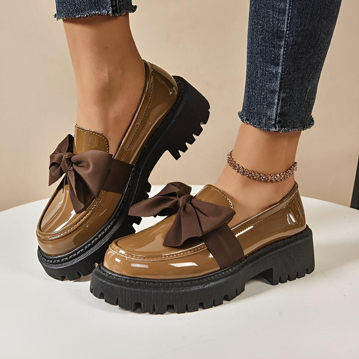 Yasir - Mocassins chics avec noeud papillon