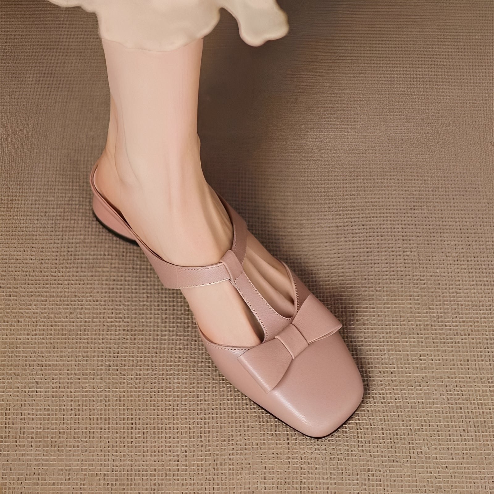 Jean - Mules Raffinées avec Nœud