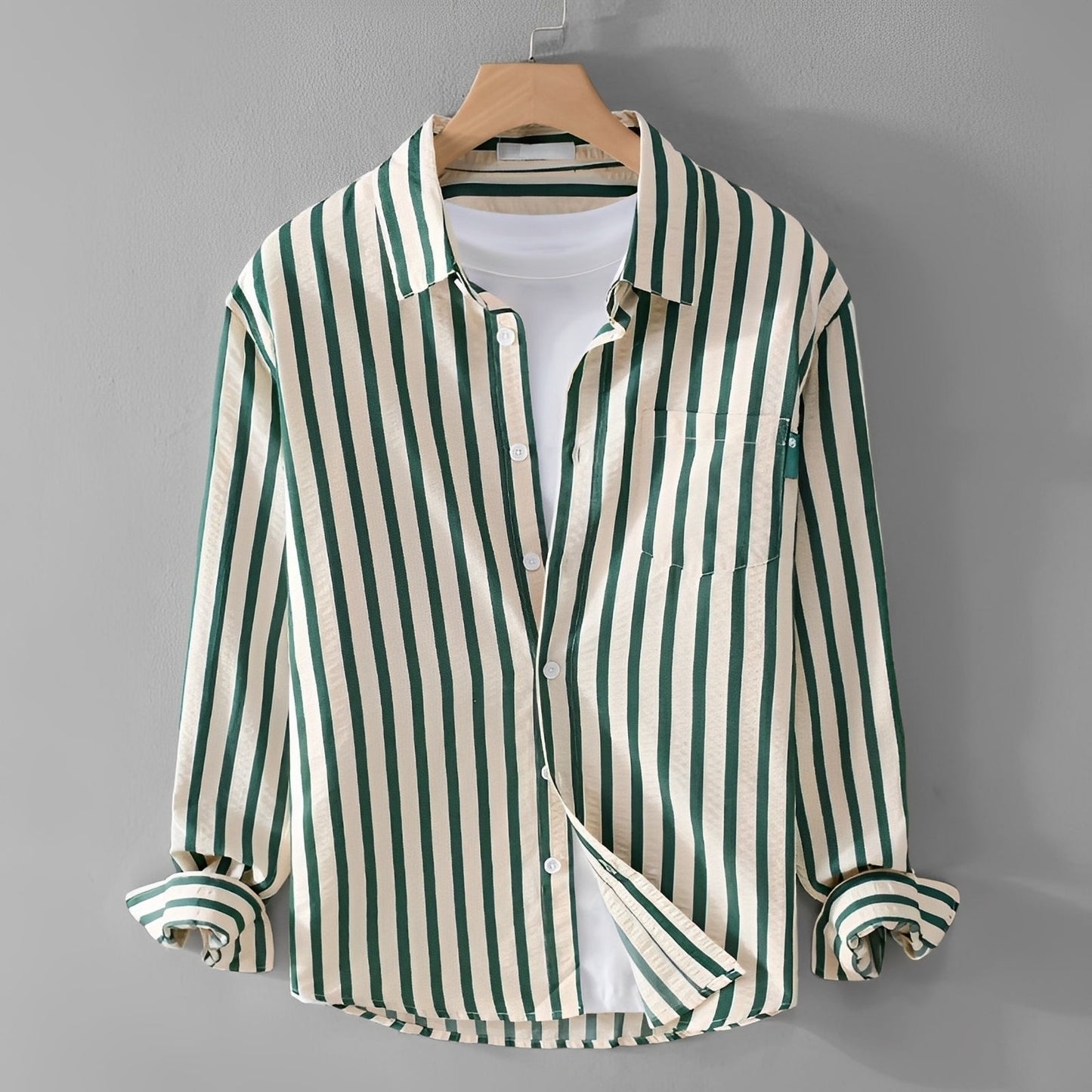 Marvin - Chemise élégante à rayures avec manches longues