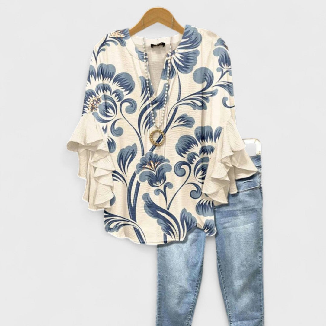 Kay- Blouse élégante pour femmes avec motif floral