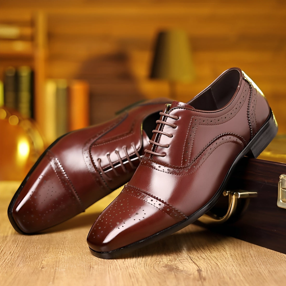 Ronan - Chaussures rétro pour hommes avec bouts pointus