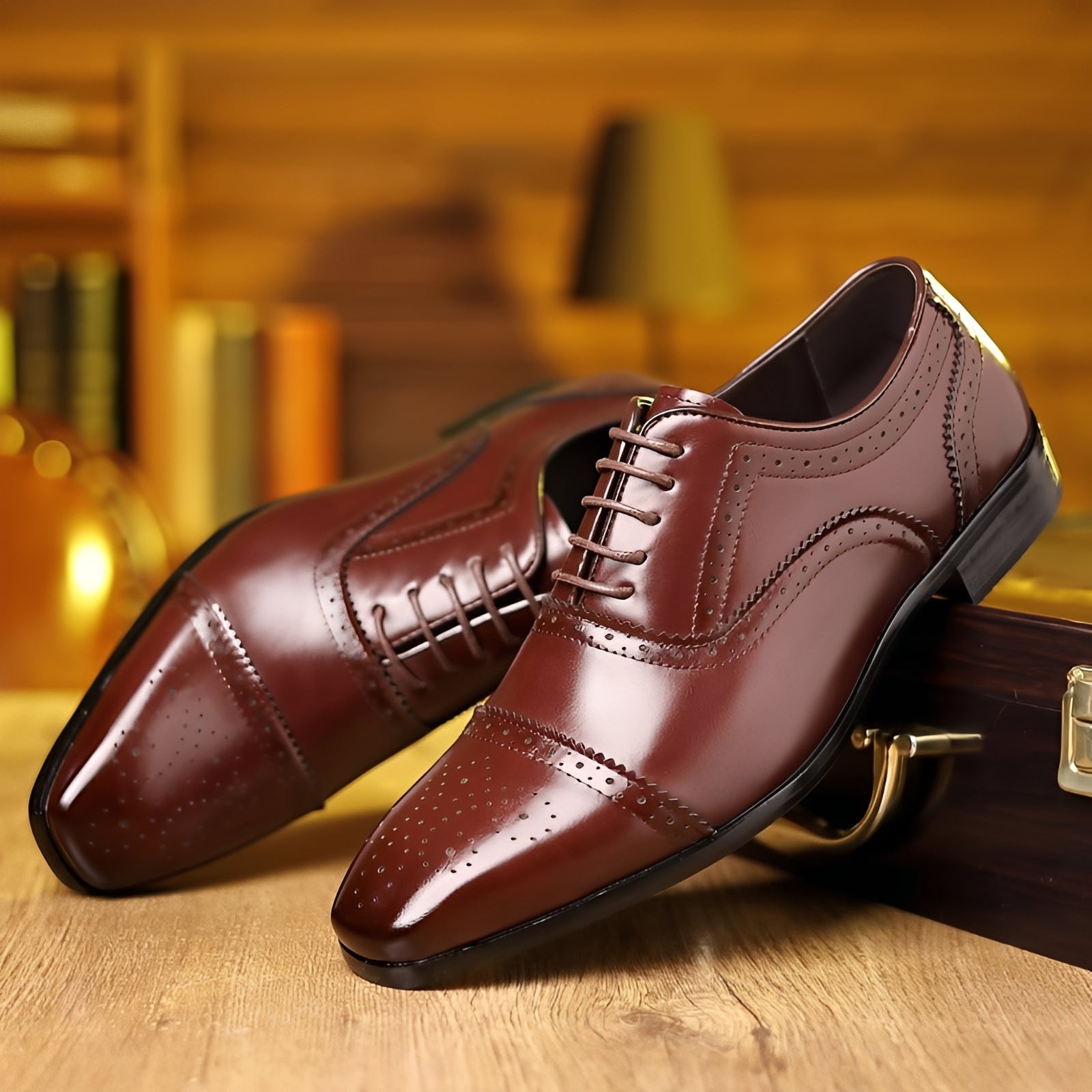 Ronan - Chaussures rétro pour hommes avec bouts pointus