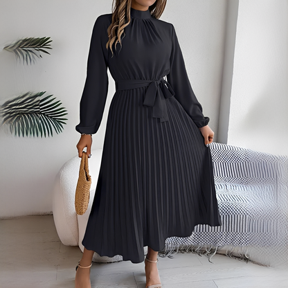 Jessy - Robe à plis à manches longues pour femme