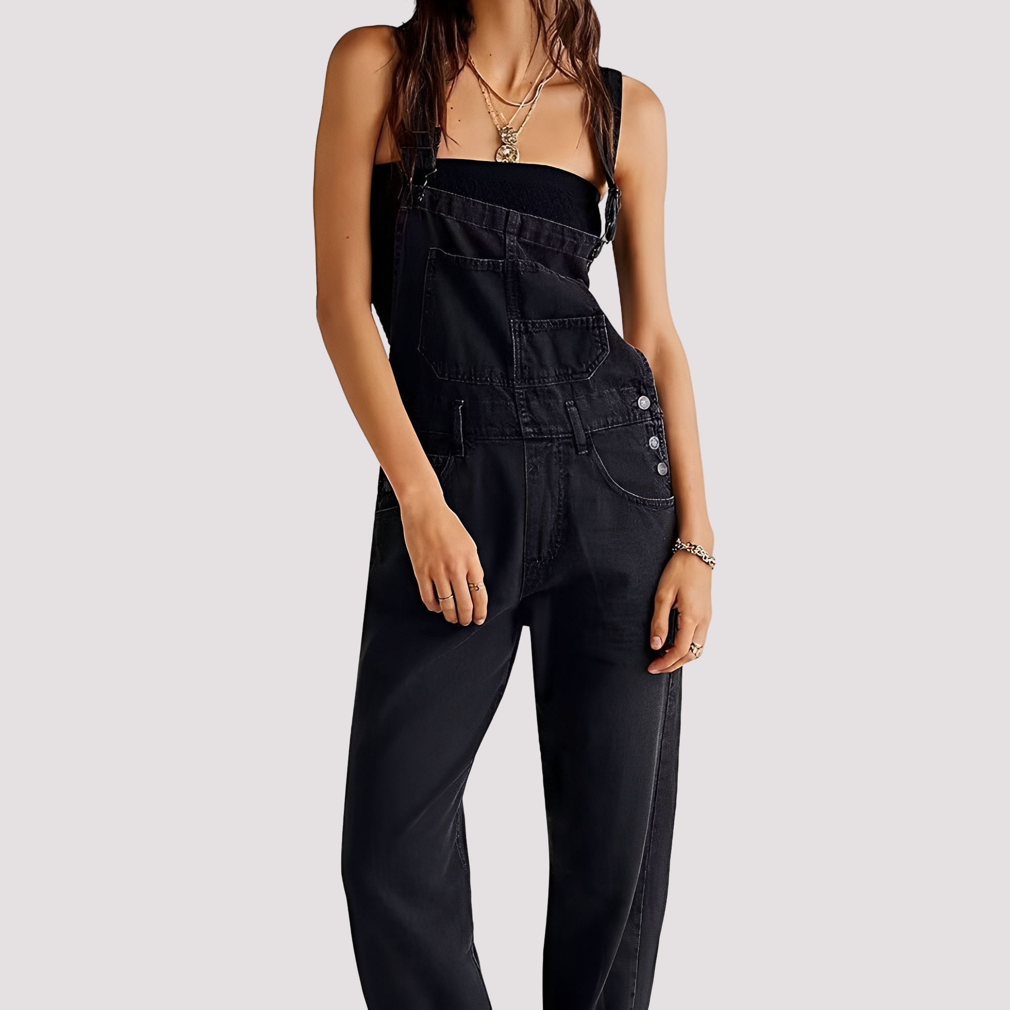 Sophie - Combinaison ample en denim décontractée pour femmes