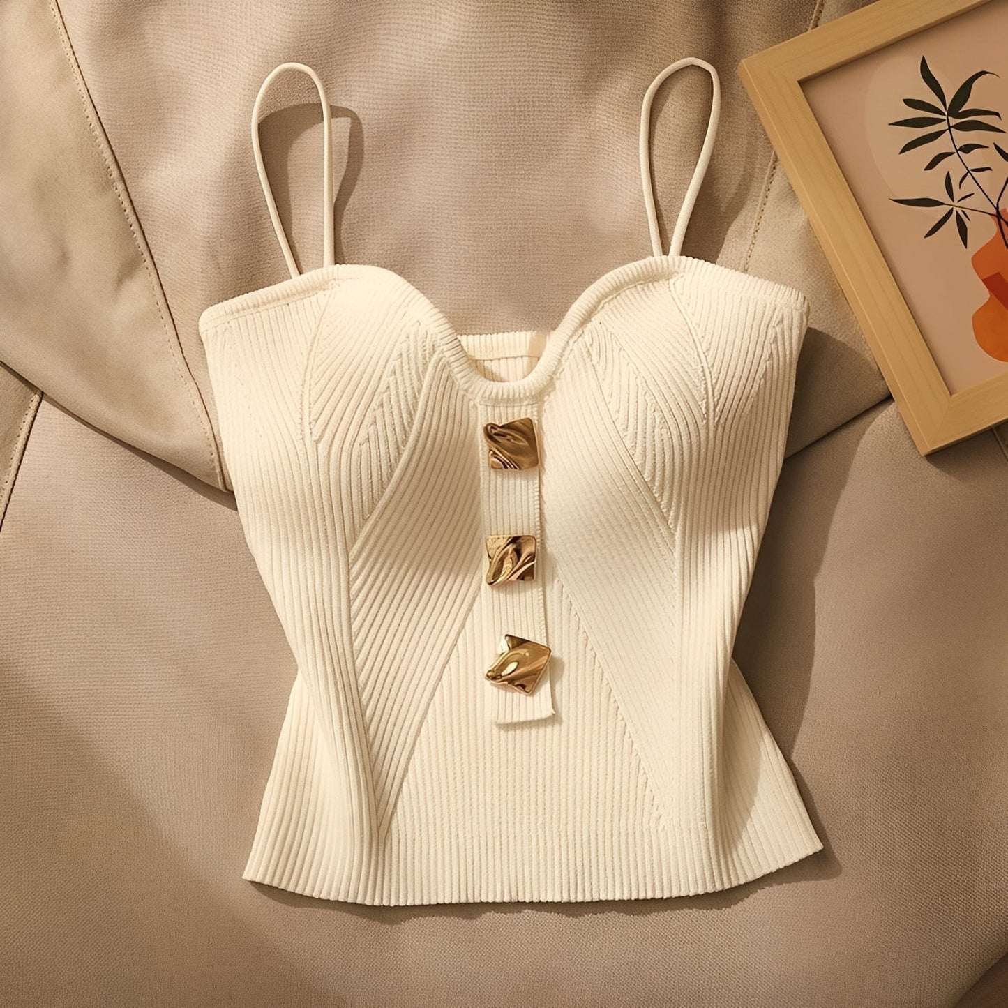 Ameera - Haut Corset Côtelé Élégant