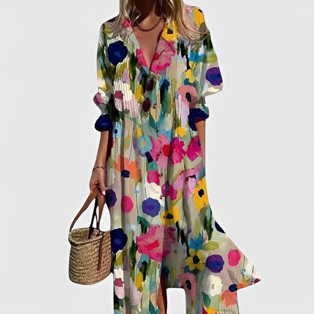 Millie - Robe midi florale stylée