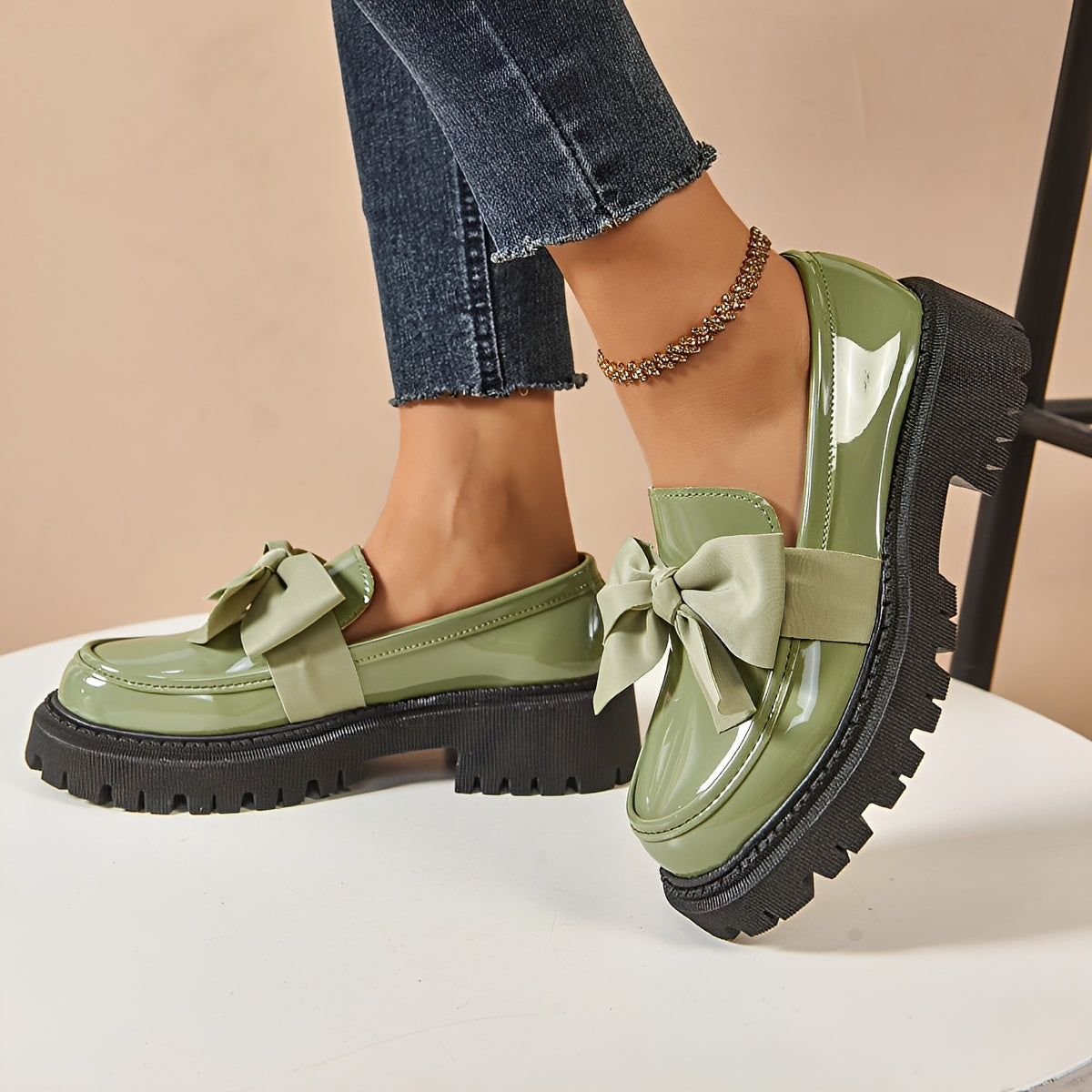 Yasir - Mocassins chics avec noeud papillon