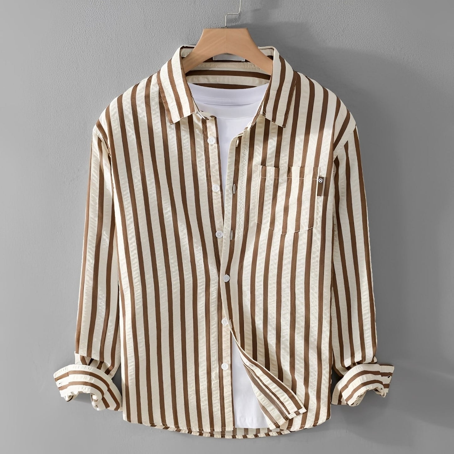 Marvin - Chemise élégante à rayures avec manches longues