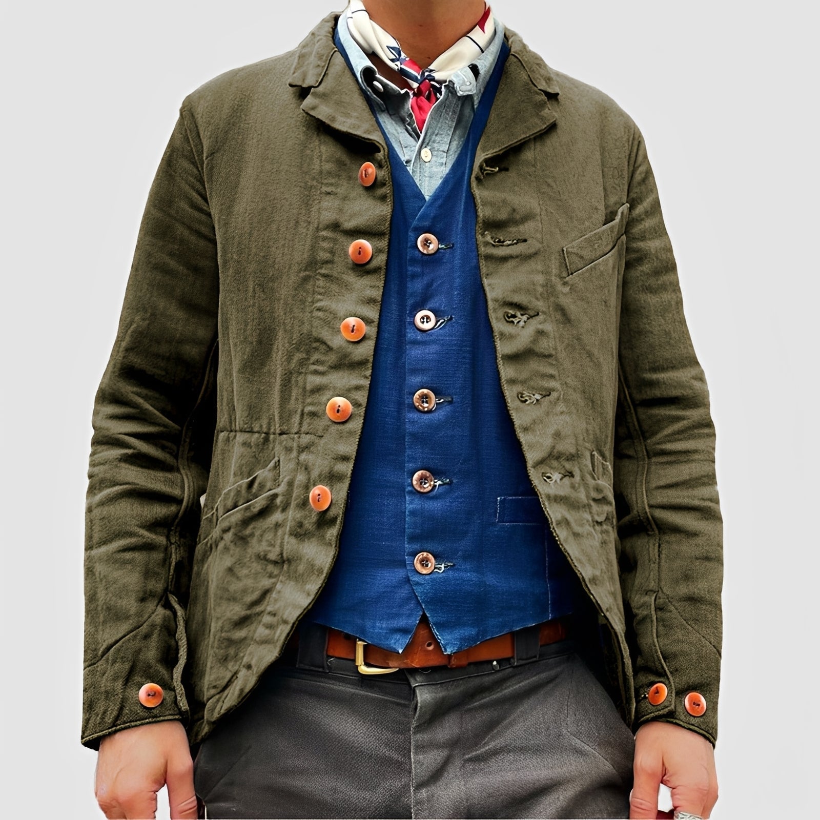 Rick - Veste large avec plusieurs poches