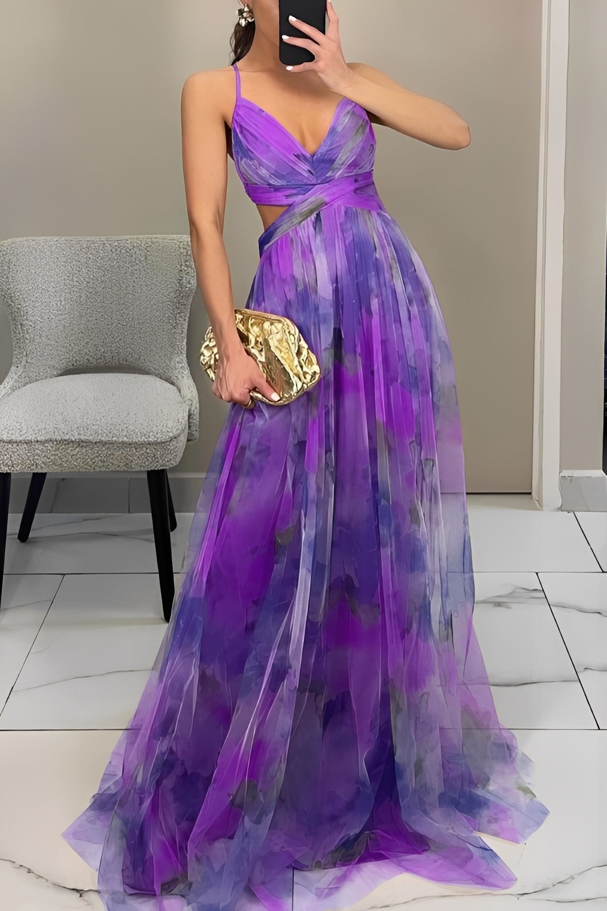 Davina - Robe Maxi Évasée Élégante