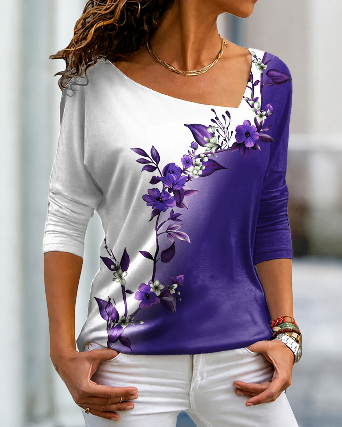 Sheylinn - Blouse Large à Manches Longues
