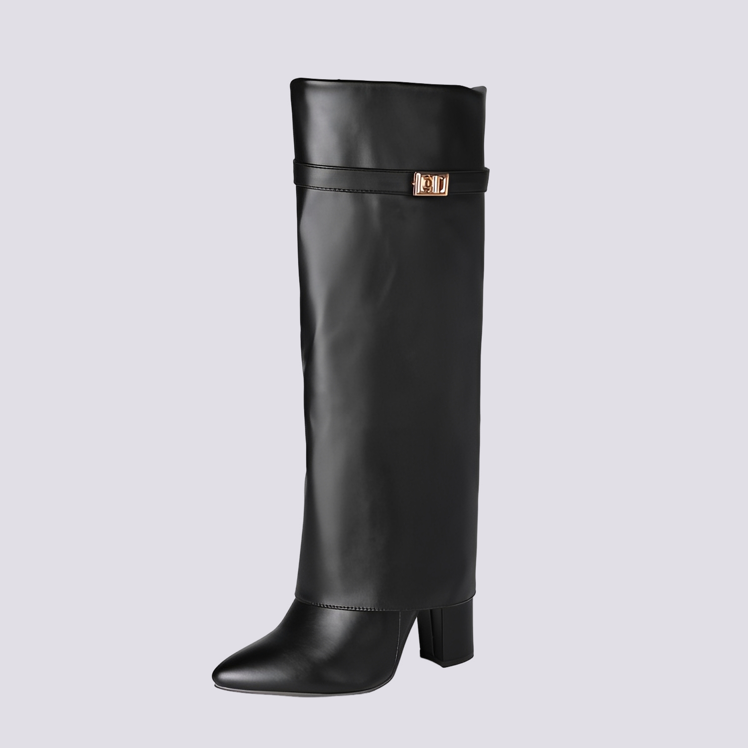 Jacqueline - Bottes Élégantes à Talon Carré