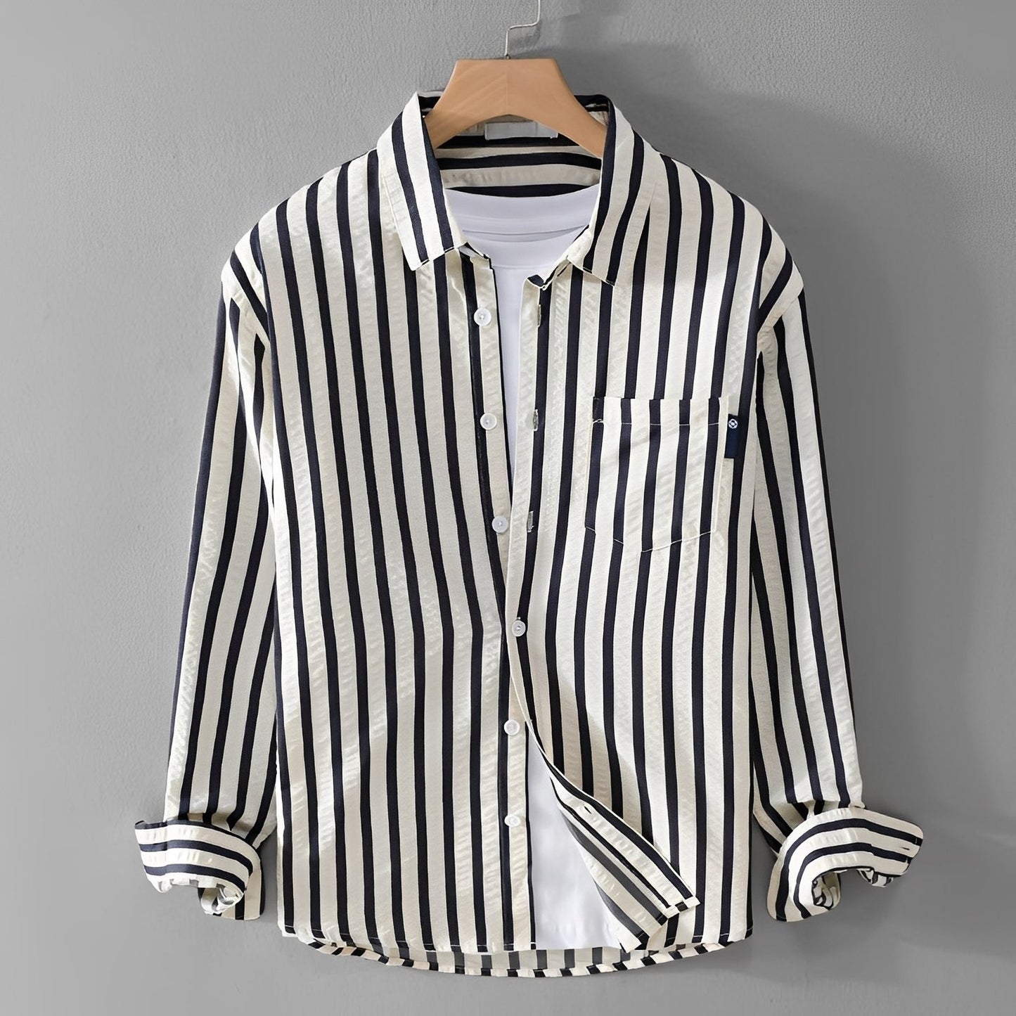 Marvin - Chemise élégante à rayures avec manches longues