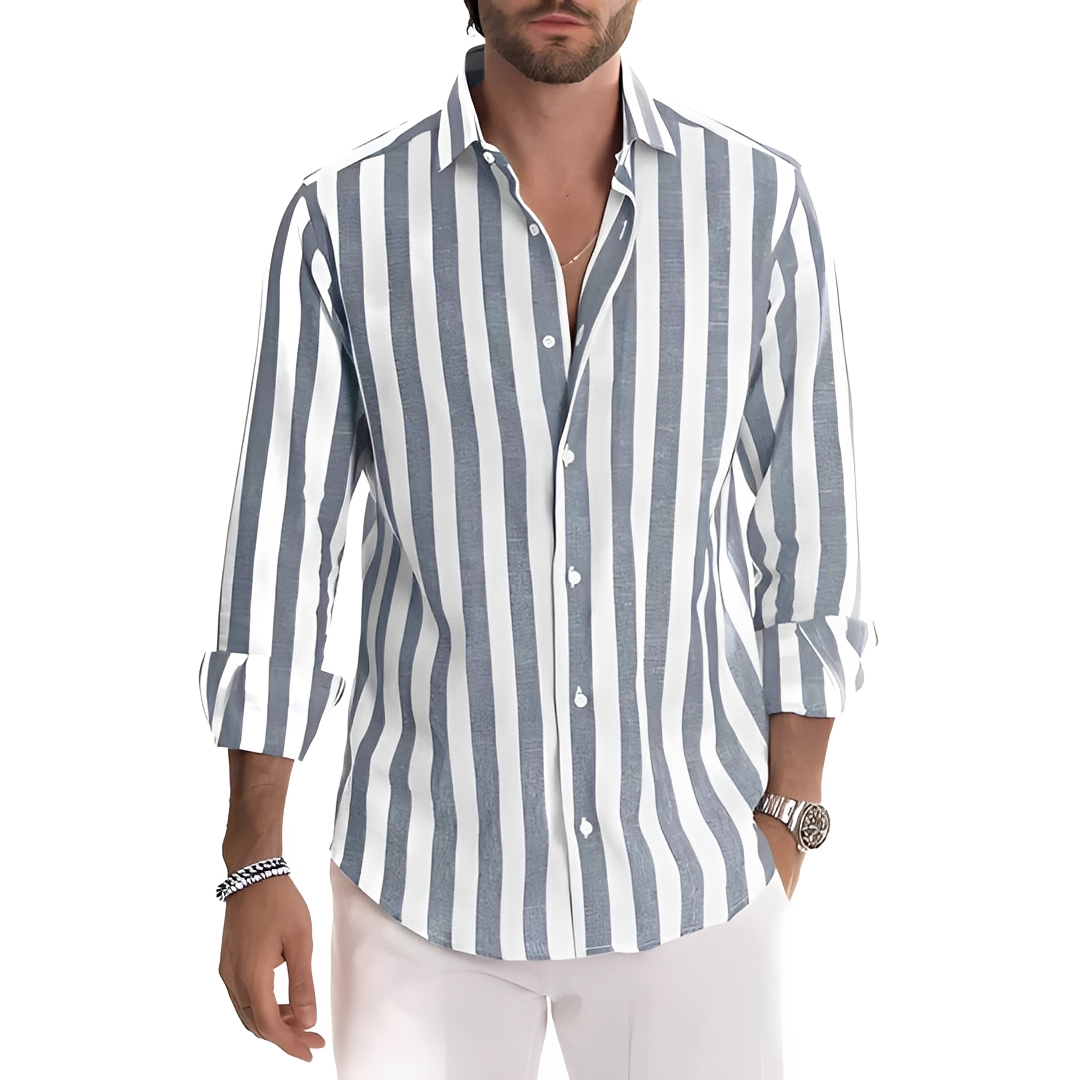 Roldan - Chemise d'été à rayures pour homme