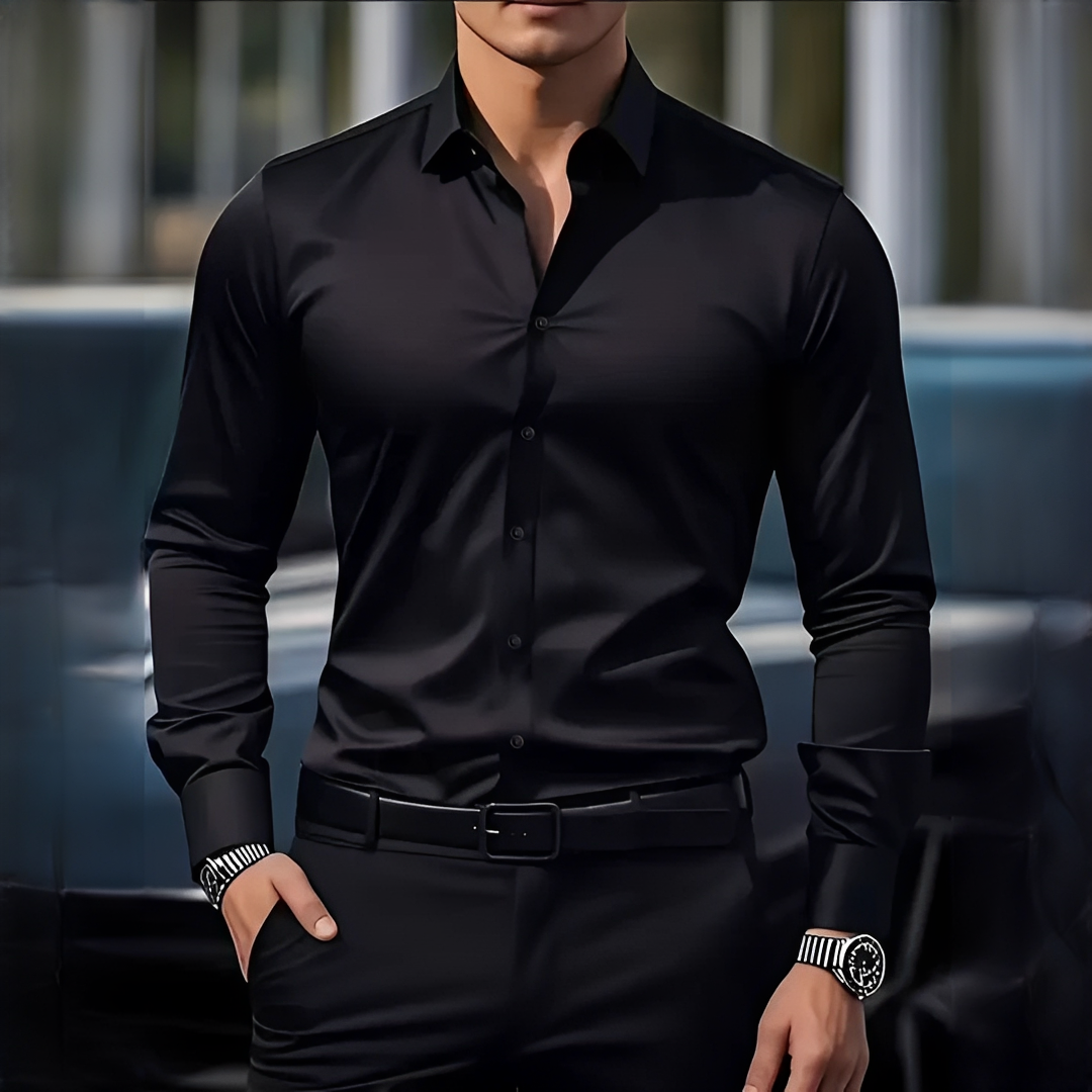 Kervan - Chemise à manches longues aérée pour homme
