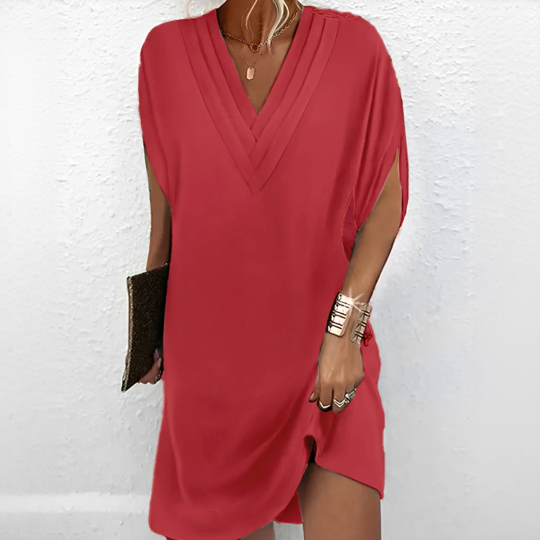 Jazlynn - Robe plissée avec manches chauve-souris