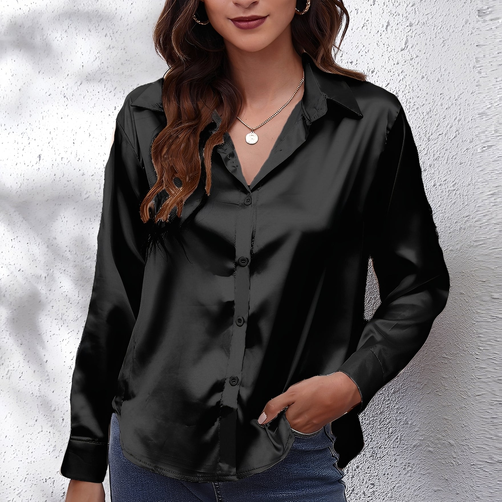 Fannia - Élégante chemise manches longues