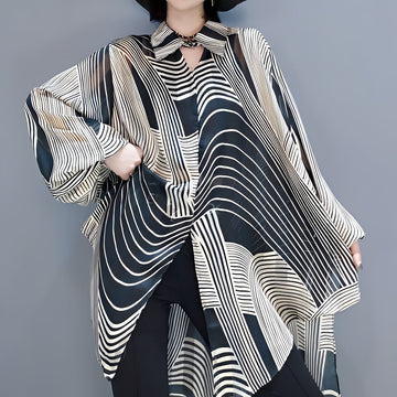 Jean - Chemisier chic en chiffon pour femmes