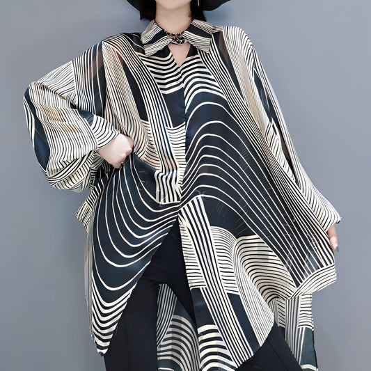 Jean - Chemisier chic en chiffon pour femmes