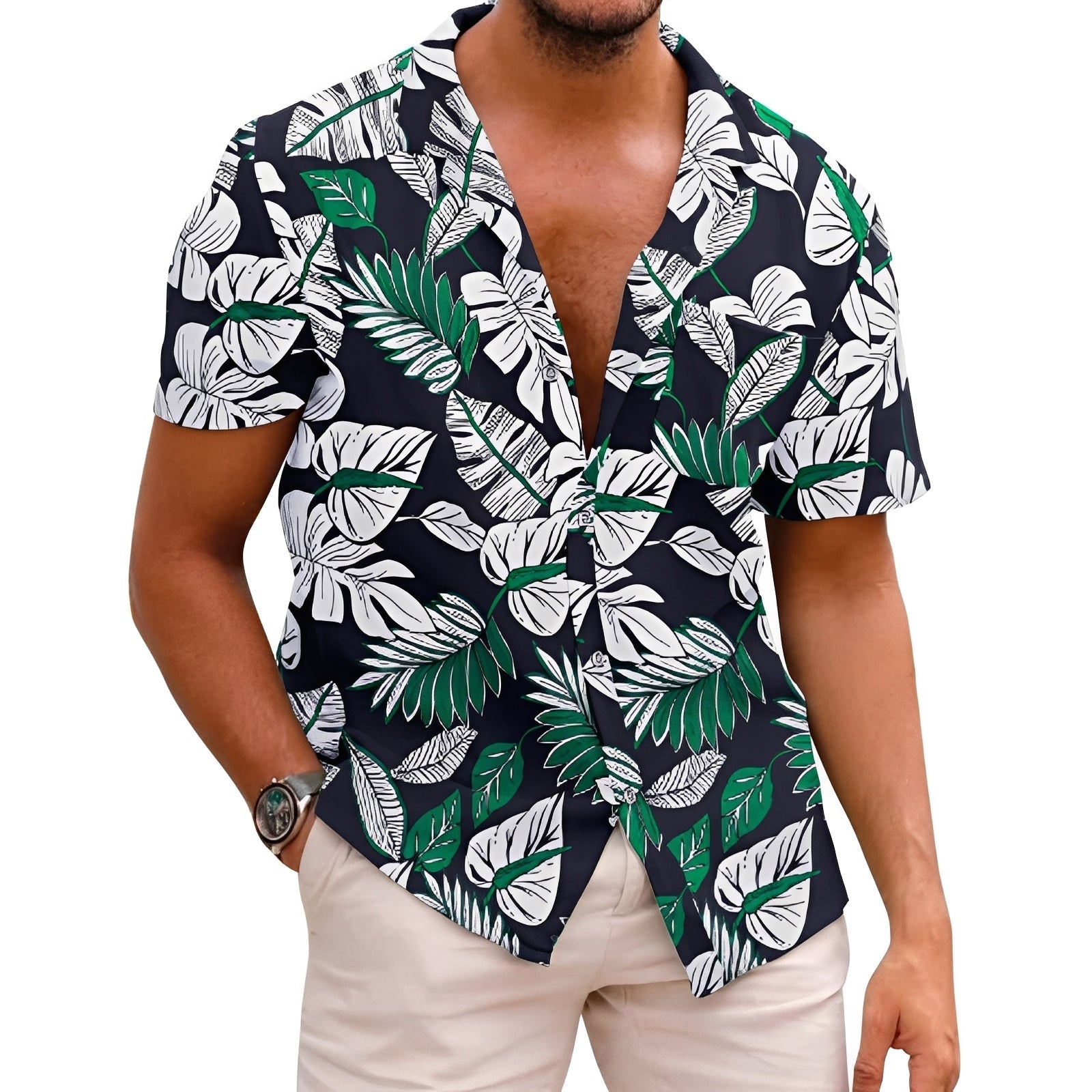 Harry - Chemise homme avec un motif tropical raffiné