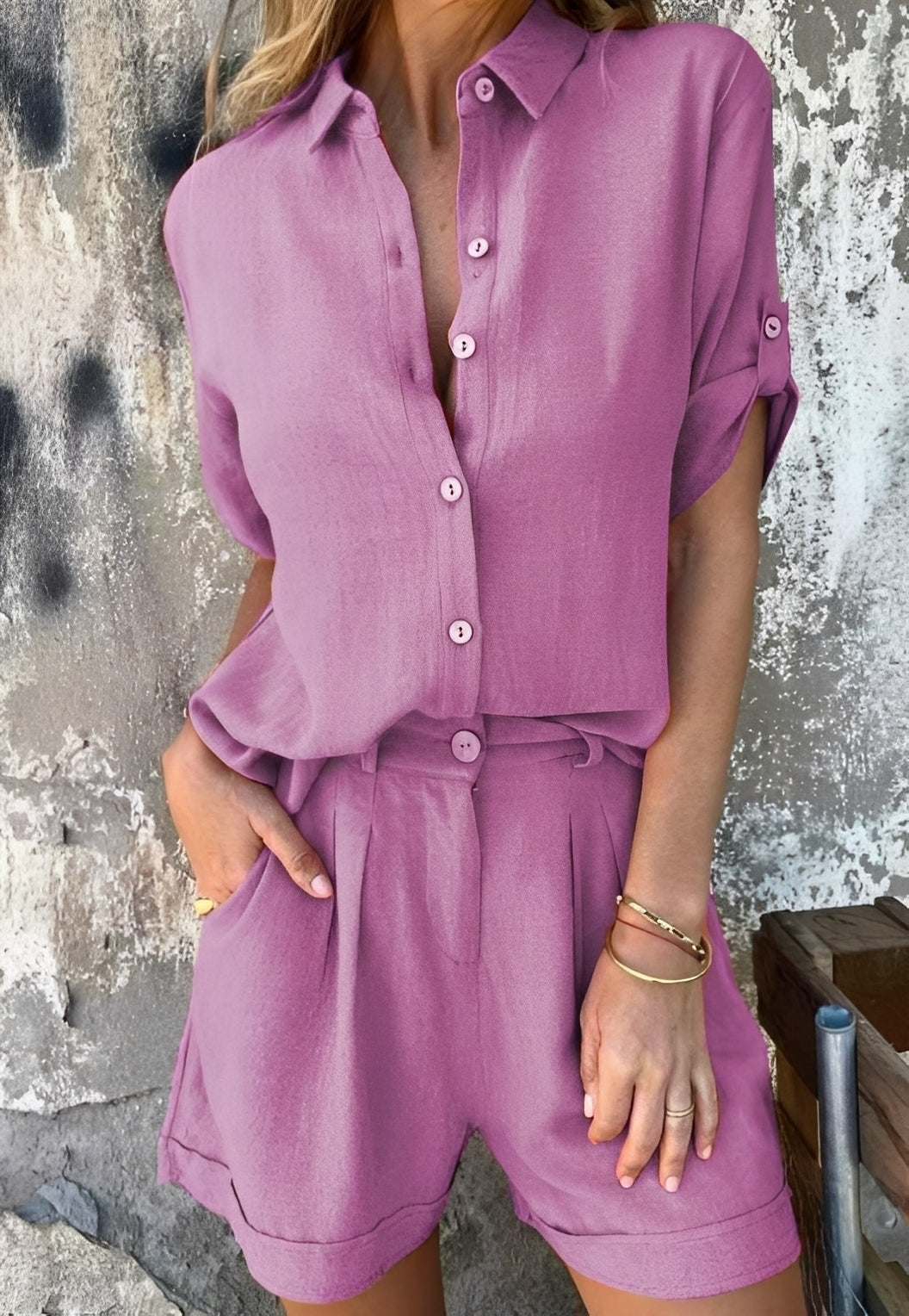 Minnie - Ensemble blouse et short relax