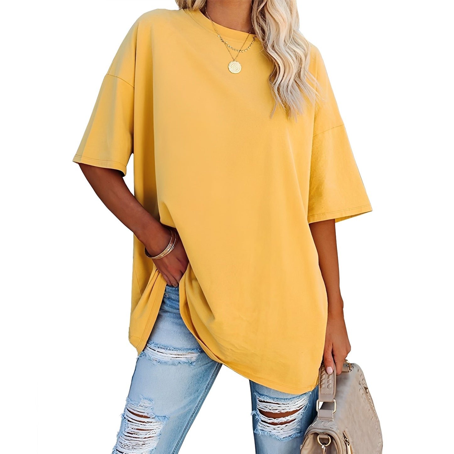 Alice - T-shirt ample avec épaules tombantes