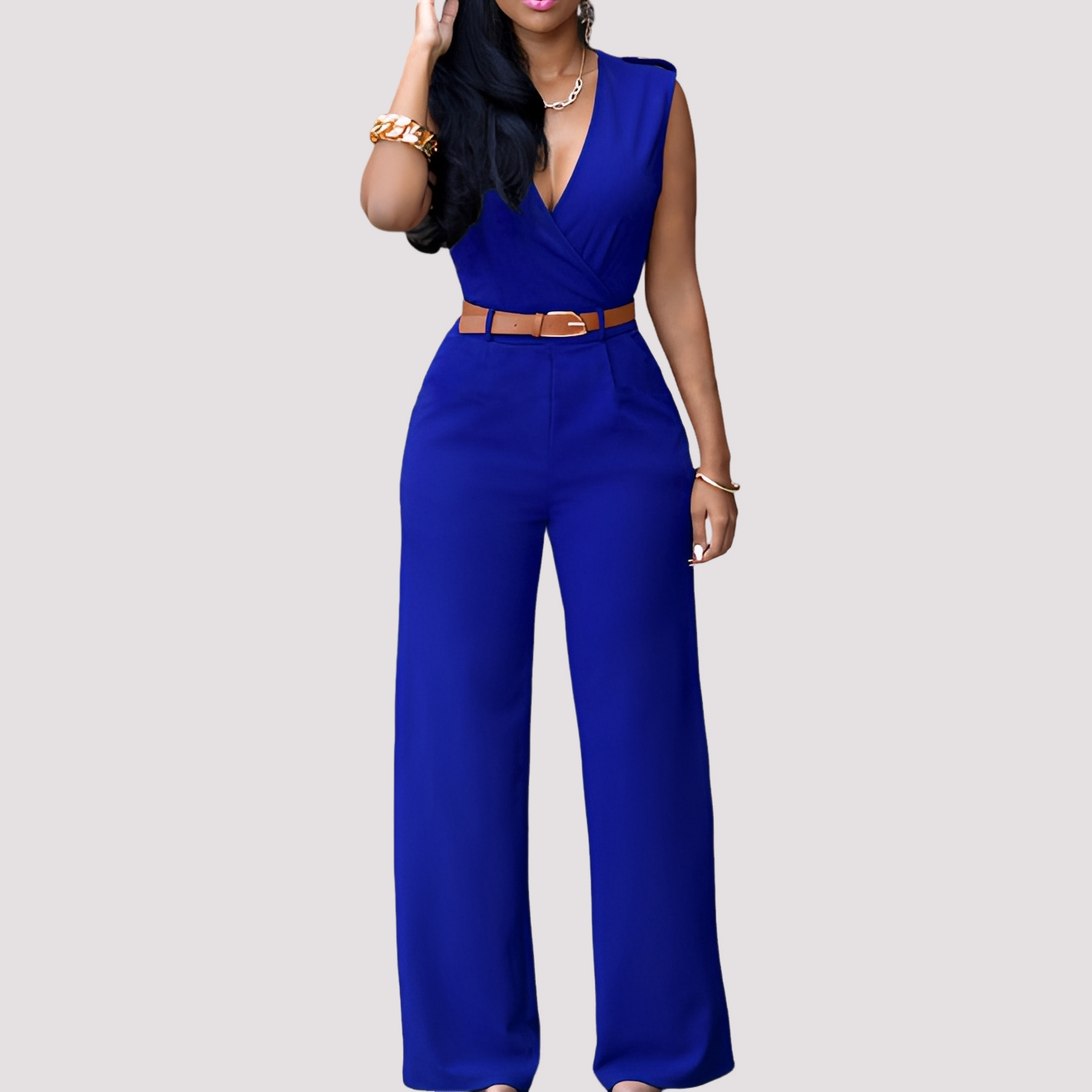 Esther - Combinaison chic avec ceinture pour femmes