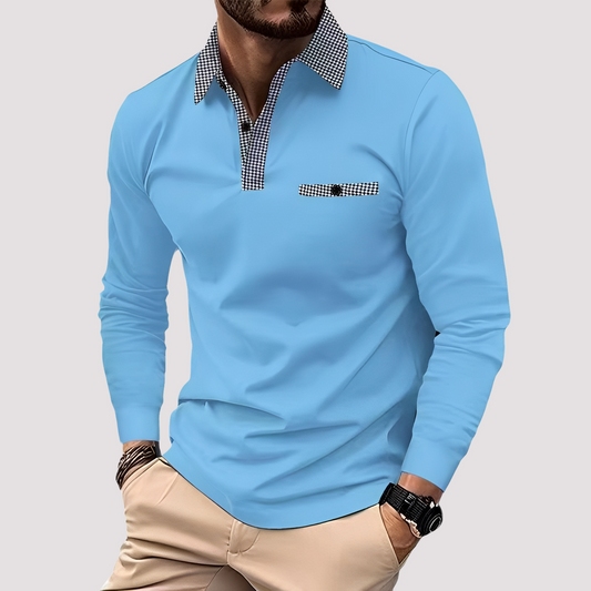Aidan - Polo élégant à manches longues pour hommes