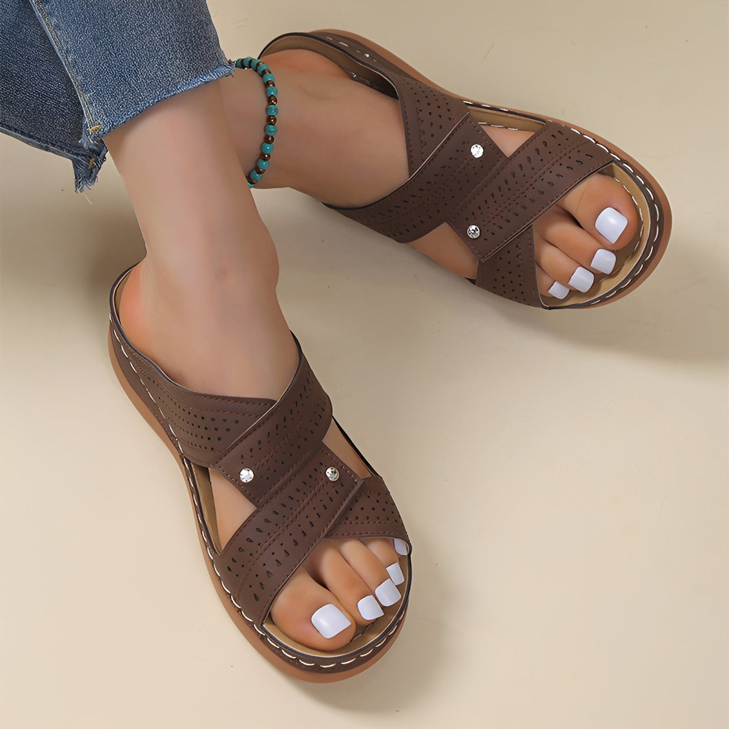 Rhonda - Sandales Élégantes à Brides Croisées