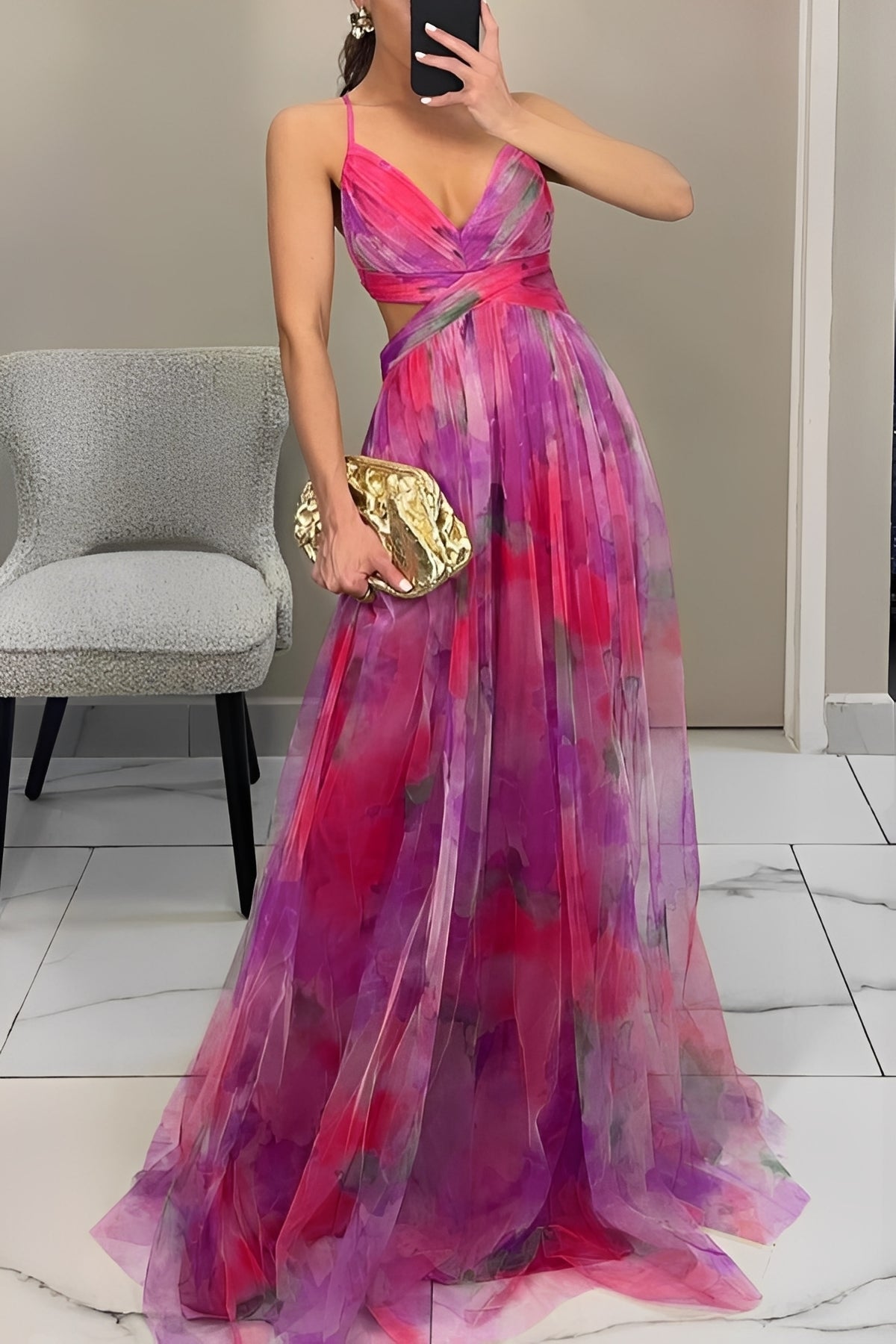 Davina - Robe Maxi Évasée Élégante