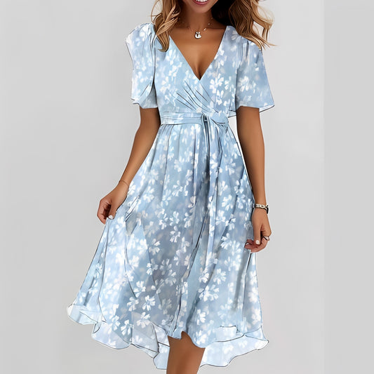 Emelia - Robe en tissu léger à motifs floraux