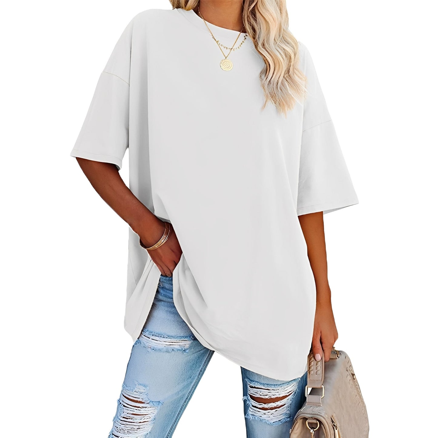 Alice - T-shirt ample avec épaules tombantes