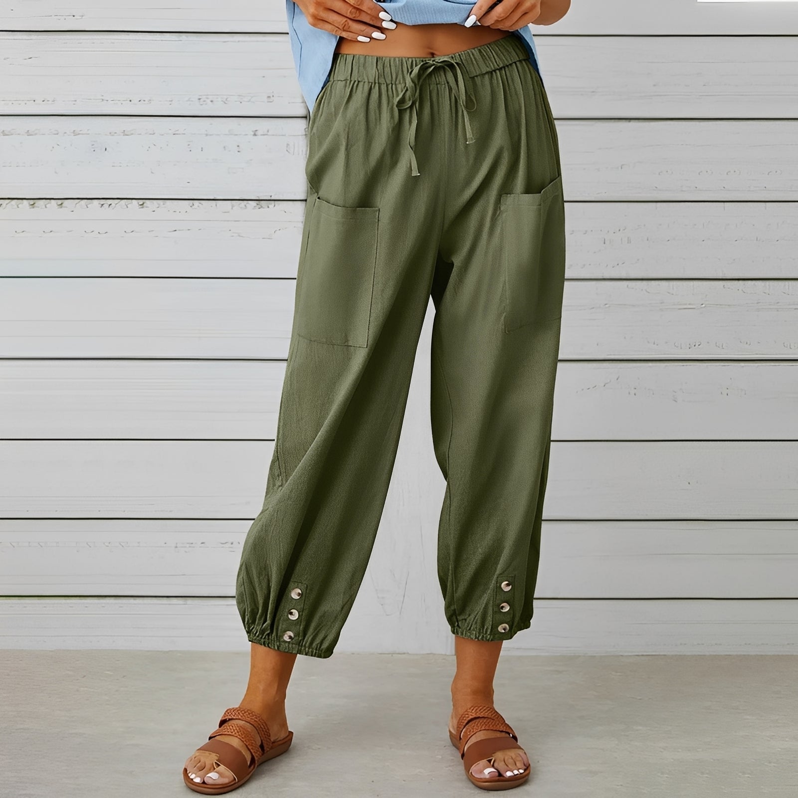 Christa - Pantalon ample, relax et court pour femmes