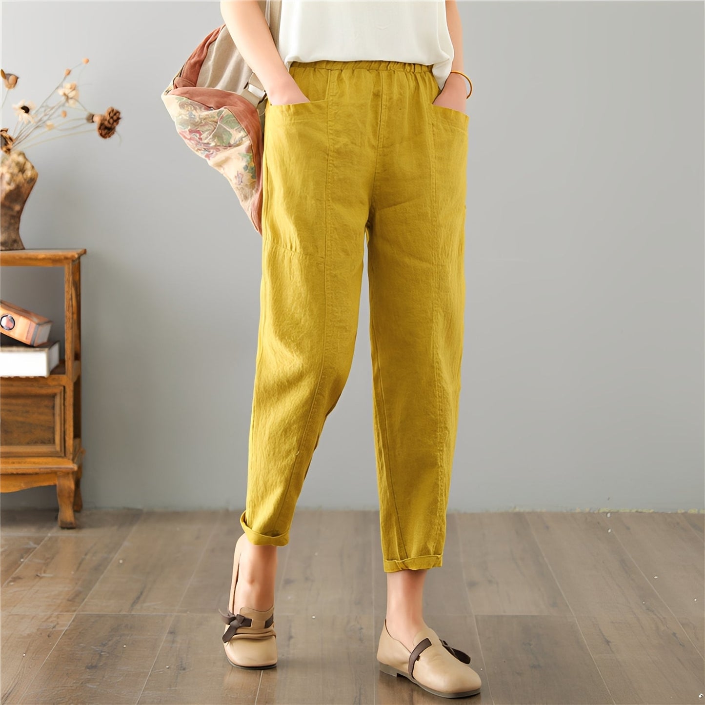Gretchen - Pantalon large avec poches pour femmes