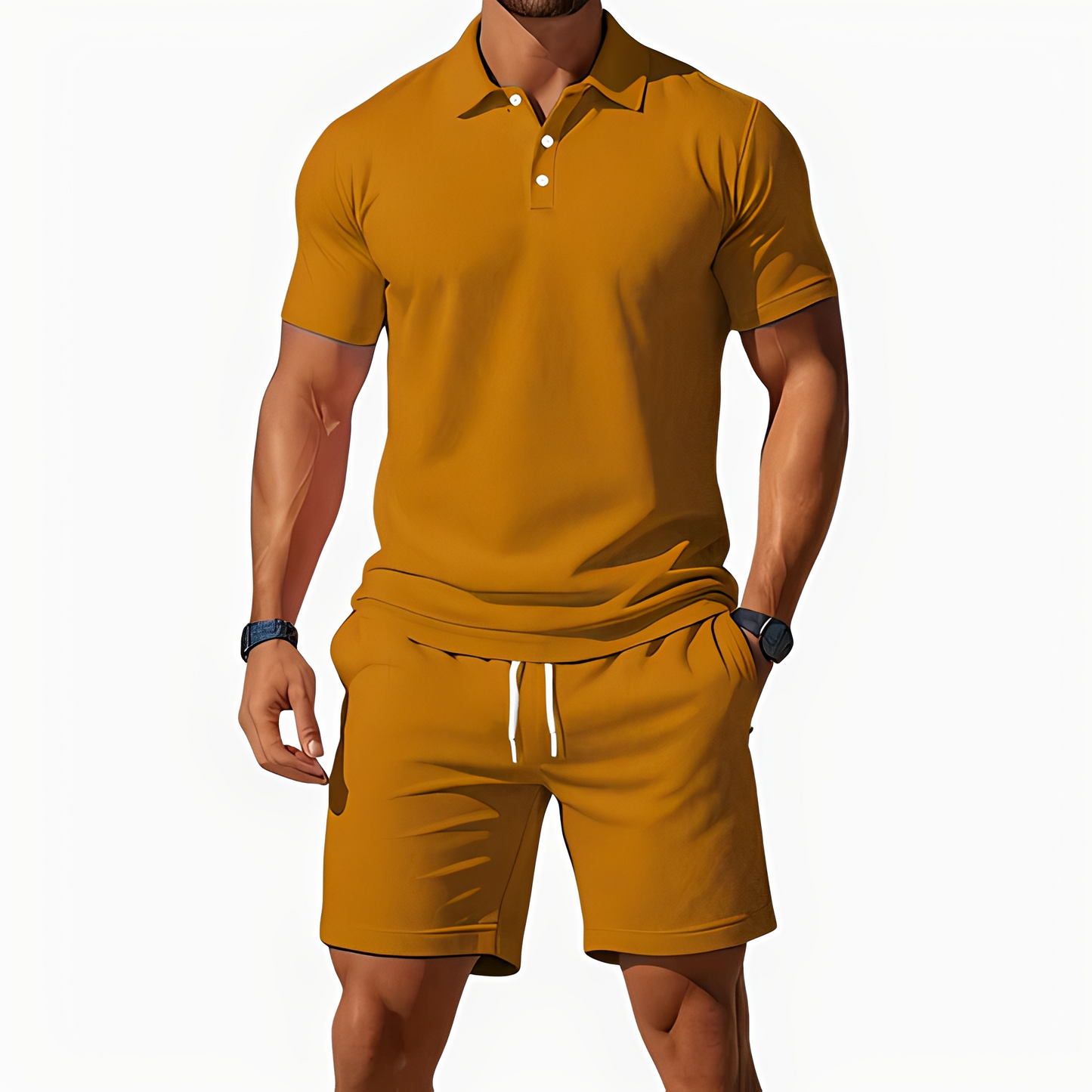 Aldrin - Set polo et short homme à la mode