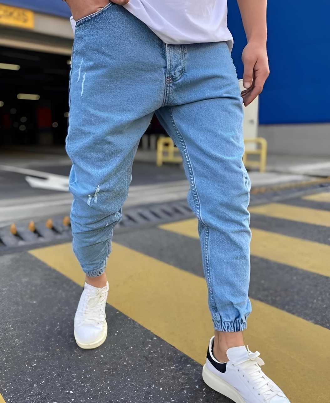 Andre - Jean skinny chic avec déchirures pour hommes